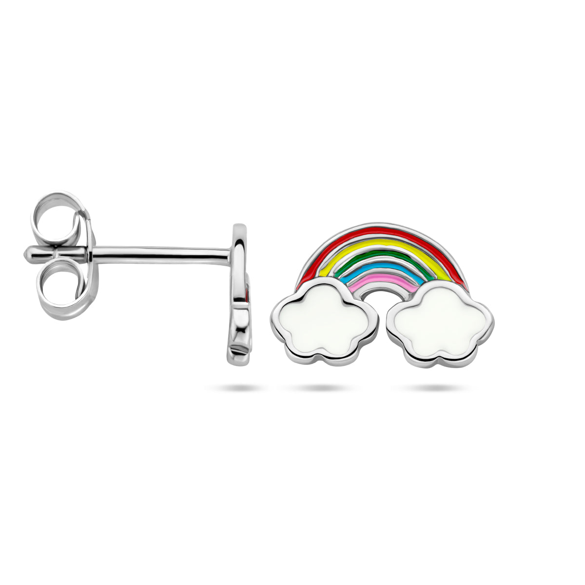 vDam Oorknoppen Regenboog Zilver Gerhodineerd 1336207