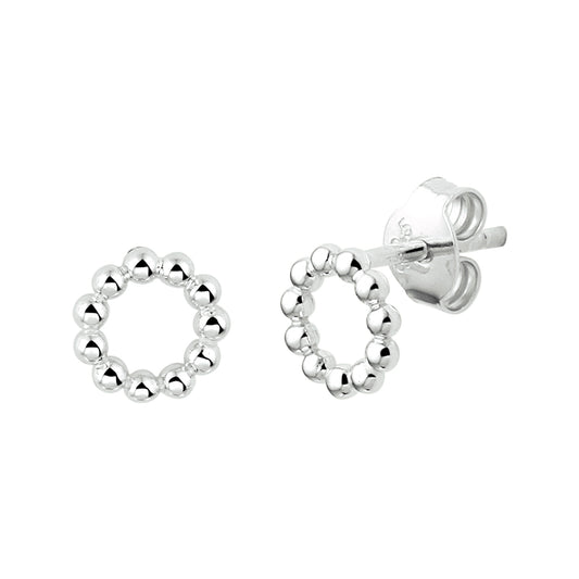 vDam Oorknoppen Rond Bolletjes 7 Mm Zilver Gerhodineerd 1335278