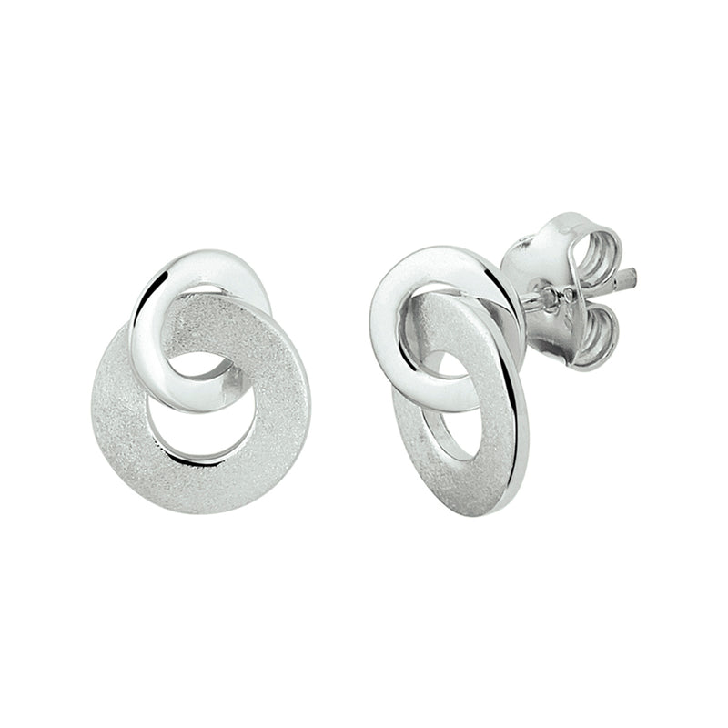 vDam Oorknoppen Rond Poli/mat Zilver Gerhodineerd 1332828