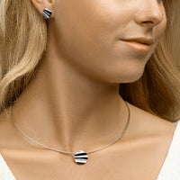 vDam Oorknoppen Rond Zirkonia Zilver Gerhodineerd 1333010