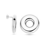 vDam Oorknoppen Rondje 32 Mm Zilver Gerhodineerd 1339125