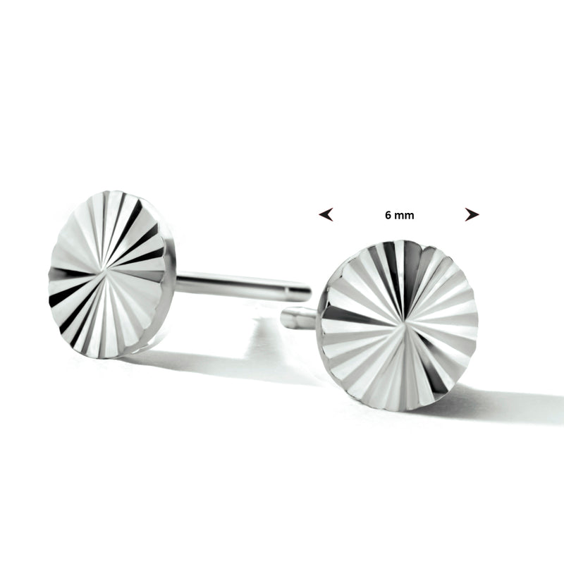 vDam Oorknoppen Rondje Gediamanteerd Zilver Gerhodineerd 1334628