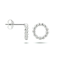 vDam Oorknoppen Rondje Zilver Gerhodineerd 1334155