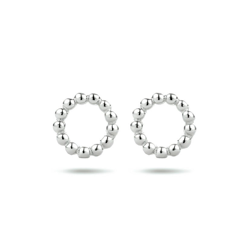 vDam Oorknoppen Rondje Zilver Gerhodineerd 1334155