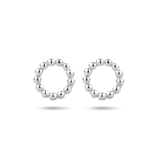 vDam Oorknoppen Rondje Zilver Gerhodineerd 1334155