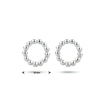 vDam Oorknoppen Rondje Zilver Gerhodineerd 1334155