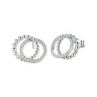 vDam Oorknoppen Rondjes Zirkonia Zilver Gerhodineerd 1329247