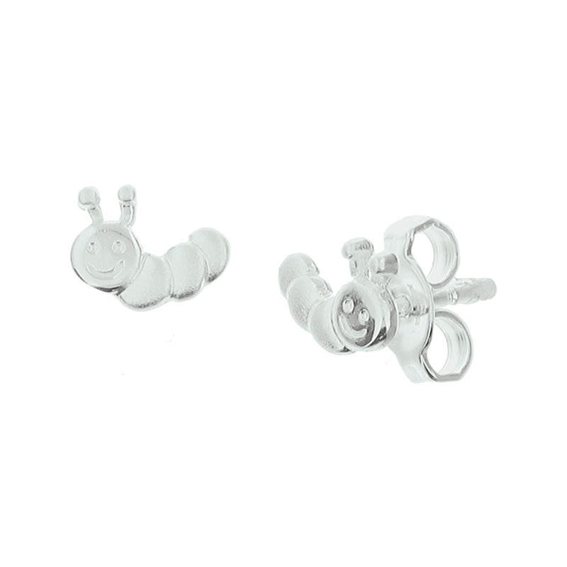 vDam Oorknoppen Rups Zilver Wit 1000599