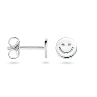 vDam Oorknoppen Smiley Zilver Gerhodineerd 1334682