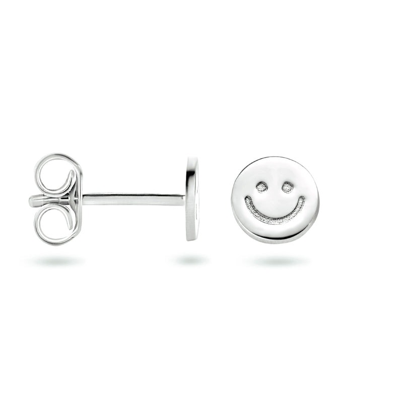 vDam Oorknoppen Smiley Zilver Gerhodineerd 1334682