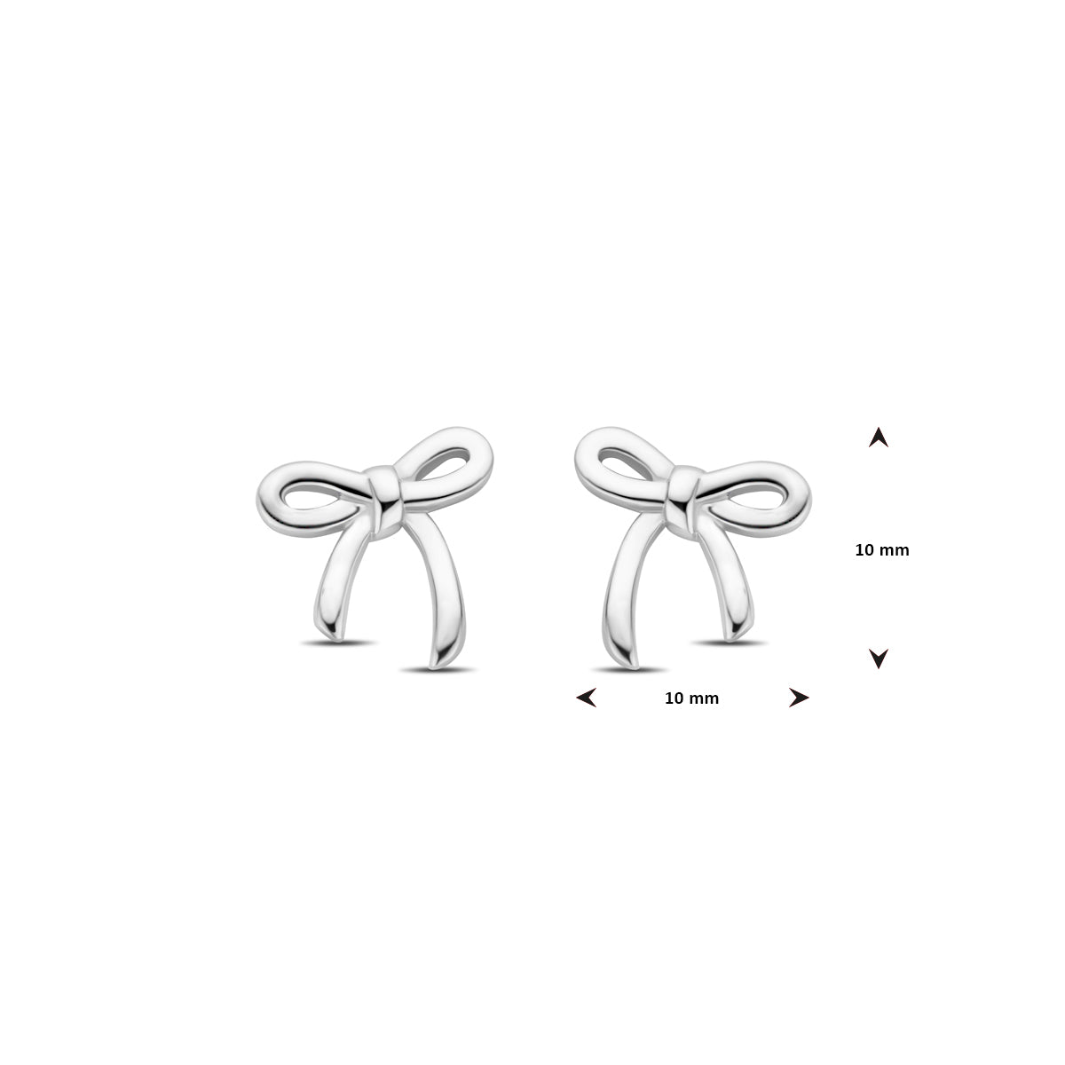 vDam Oorknoppen Strik 10 Mm Zilver Gerhodineerd 1339696