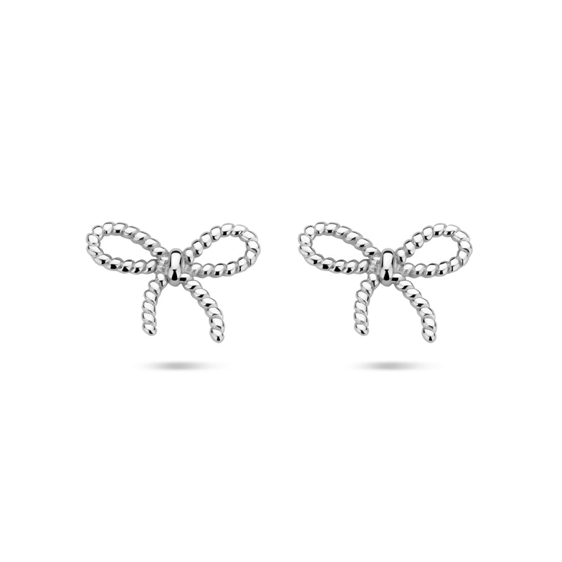 vDam Oorknoppen Strik 7,5 Mm Zilver Gerhodineerd 1340798