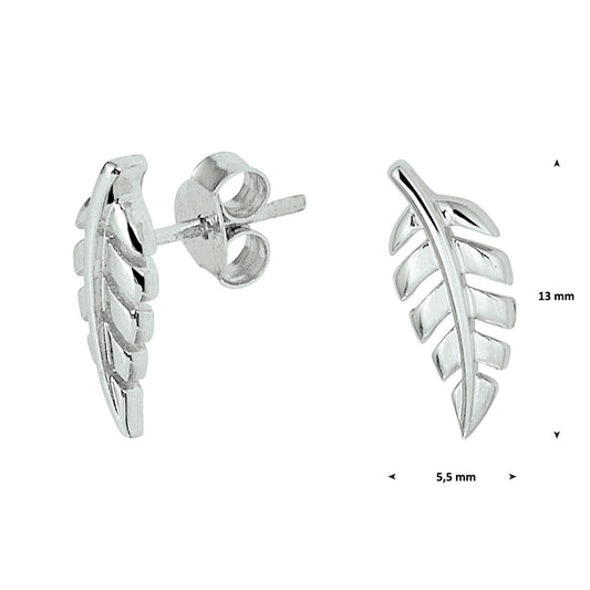 vDam Oorknoppen Veer Zilver Gerhodineerd 1328436