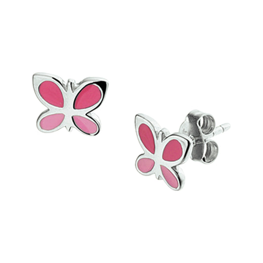 vDam Oorknoppen Vlinder Zilver Gerhodineerd 1327176