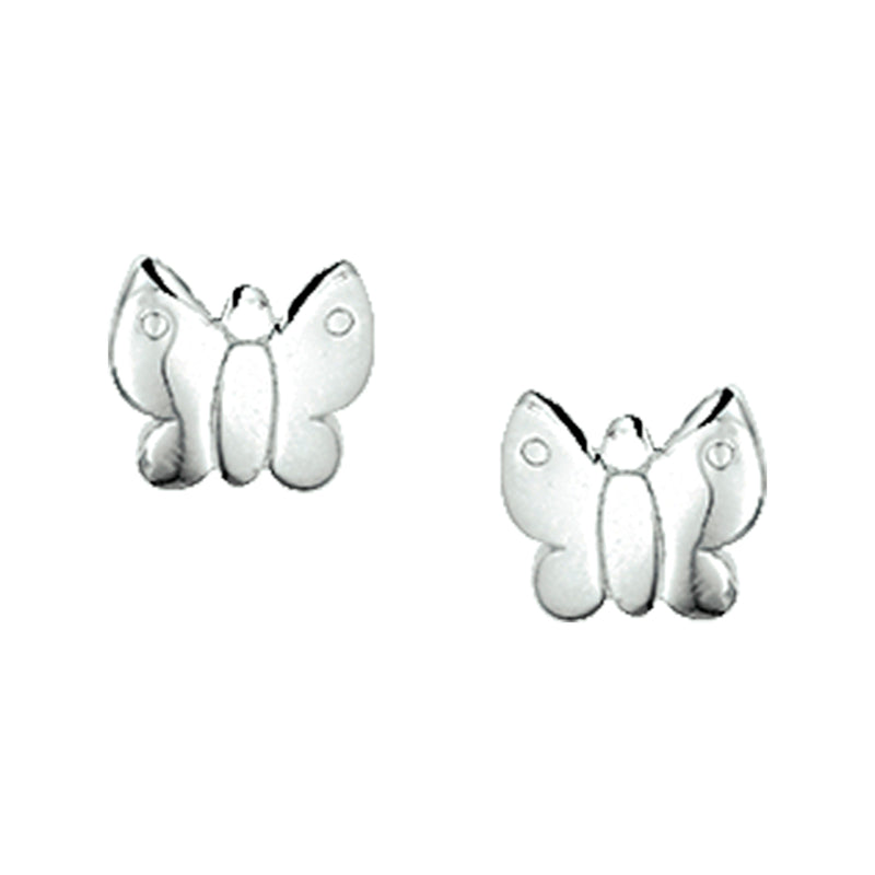 vDam Oorknoppen Vlinder Zilver Gerhodineerd 1329504