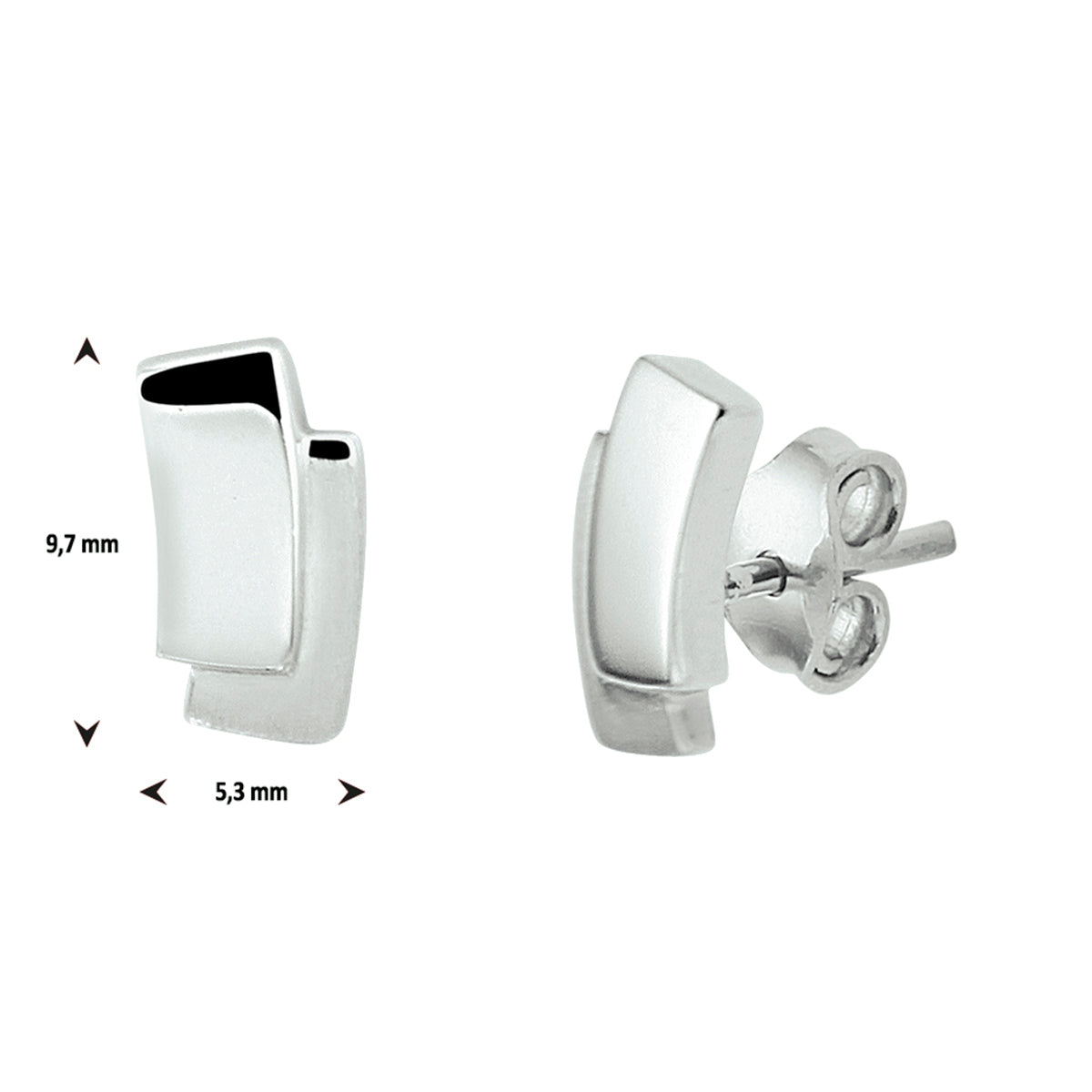 vDam Oorknoppen Zilver Gerhodineerd 1329140