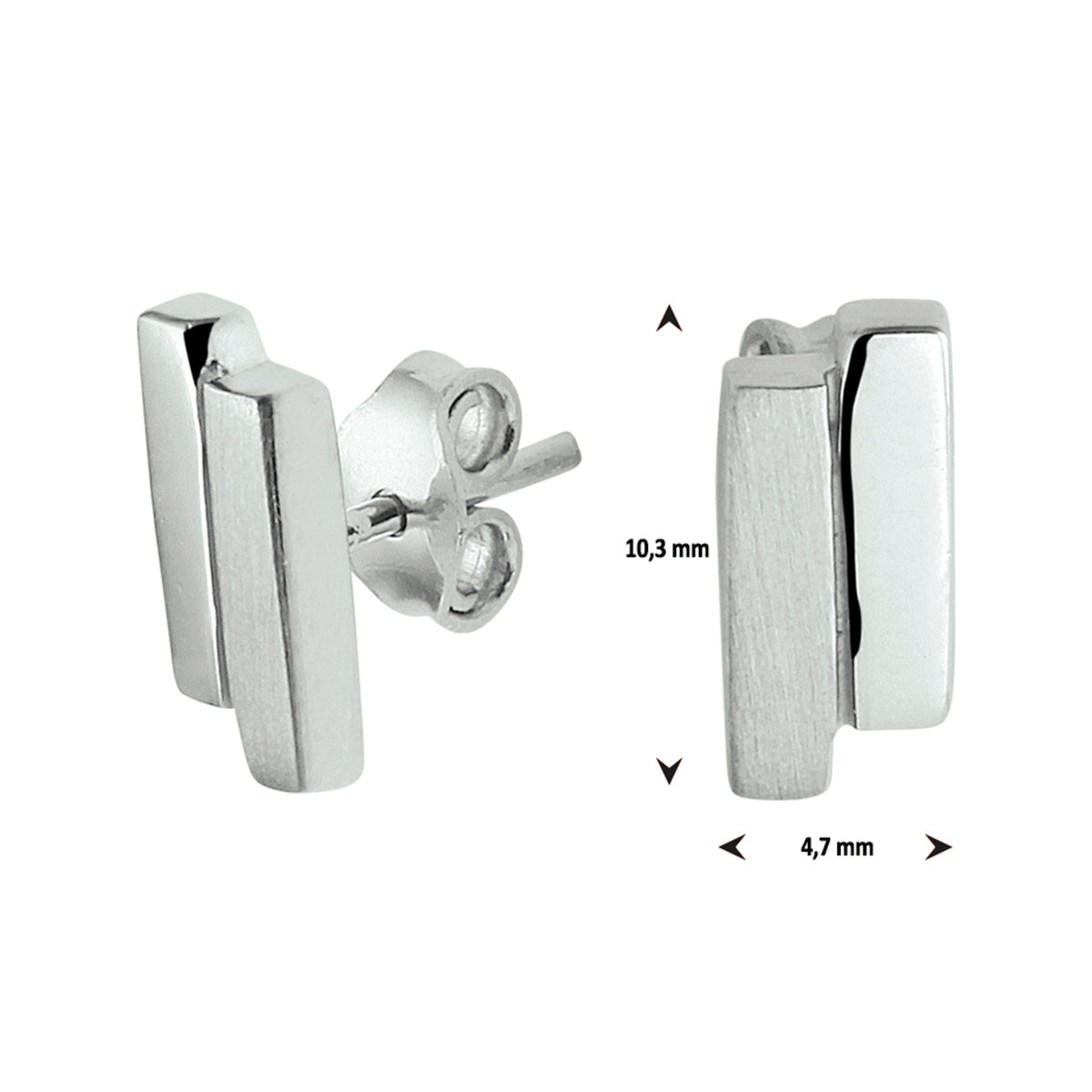 vDam Oorknoppen Zilver Gerhodineerd 1329142