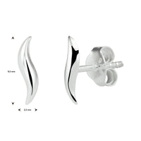 vDam Oorknoppen Zilver Wit 1000417