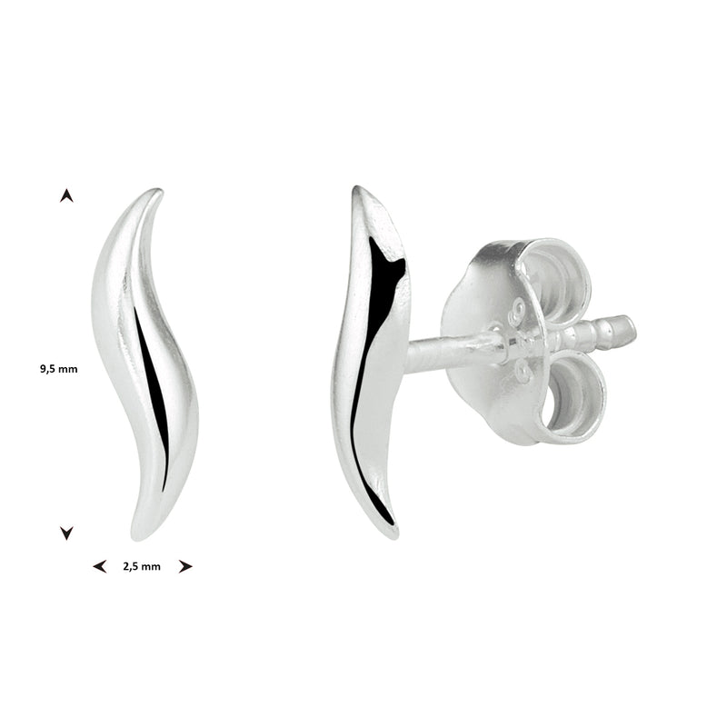 vDam Oorknoppen Zilver Wit 1000417