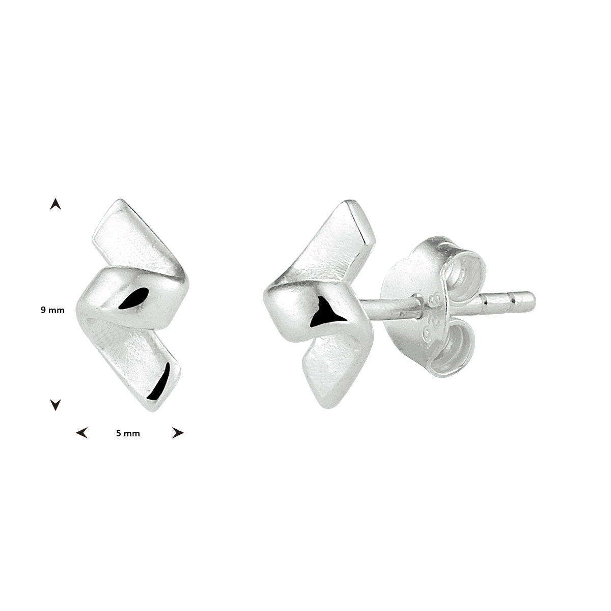 vDam Oorknoppen Zilver Wit 1000273