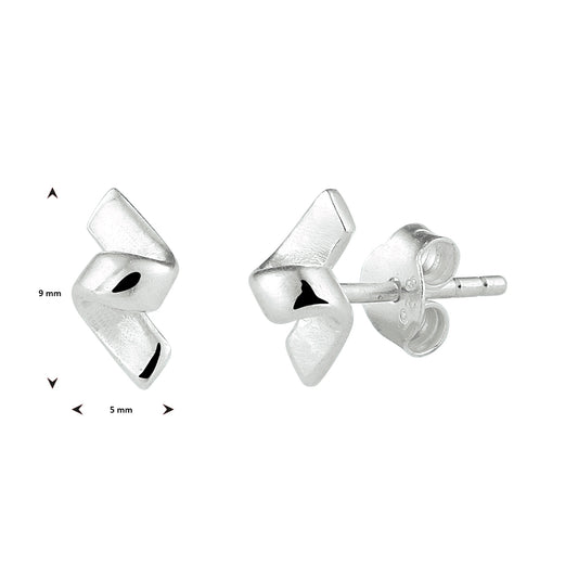 vDam Oorknoppen Zilver Wit 1000273