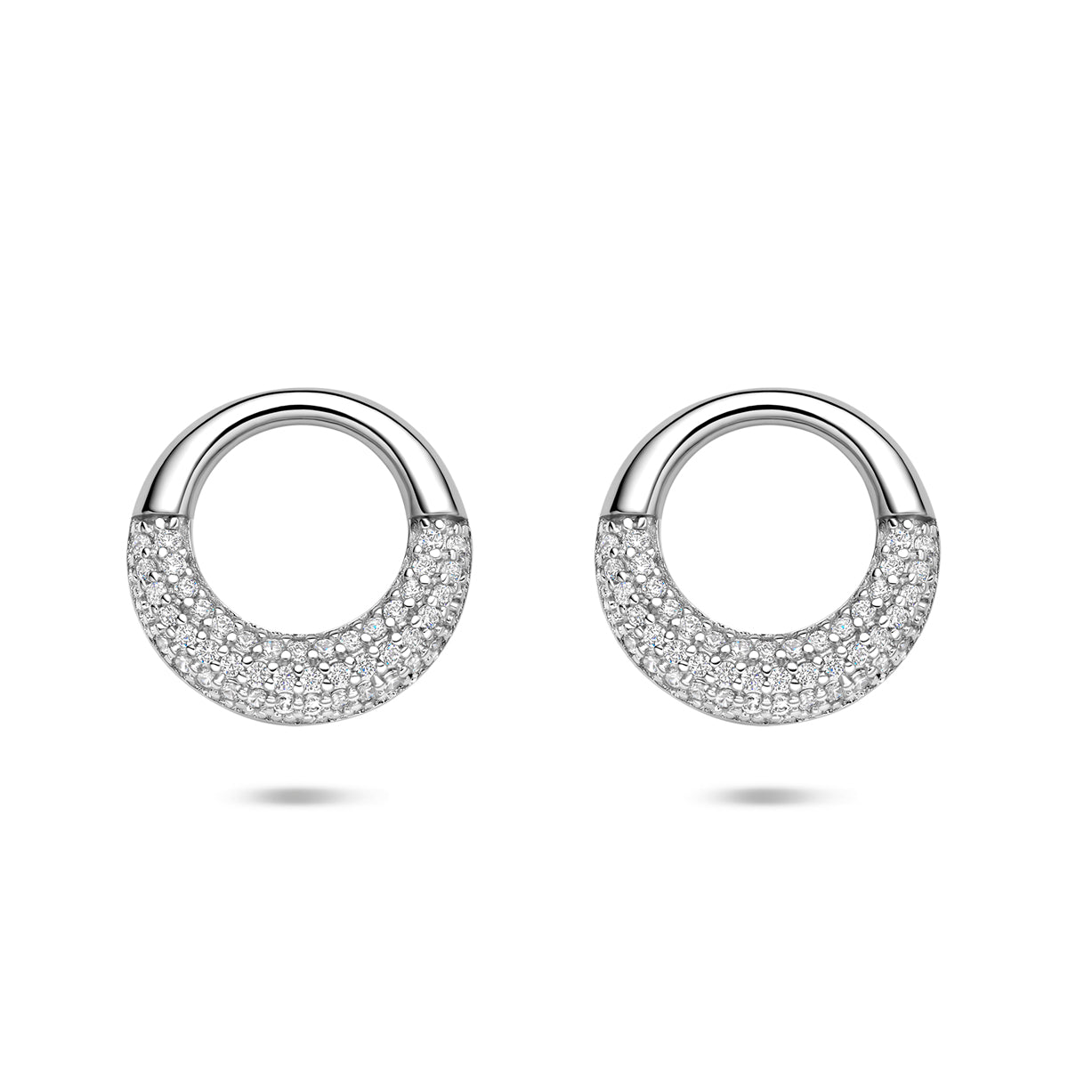 vDam Oorknoppen Zirkonia 14,5 Mm Zilver Gerhodineerd 1341287