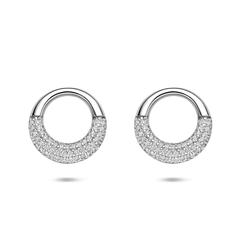 vDam Oorknoppen Zirkonia 14,5 Mm Zilver Gerhodineerd 1341287