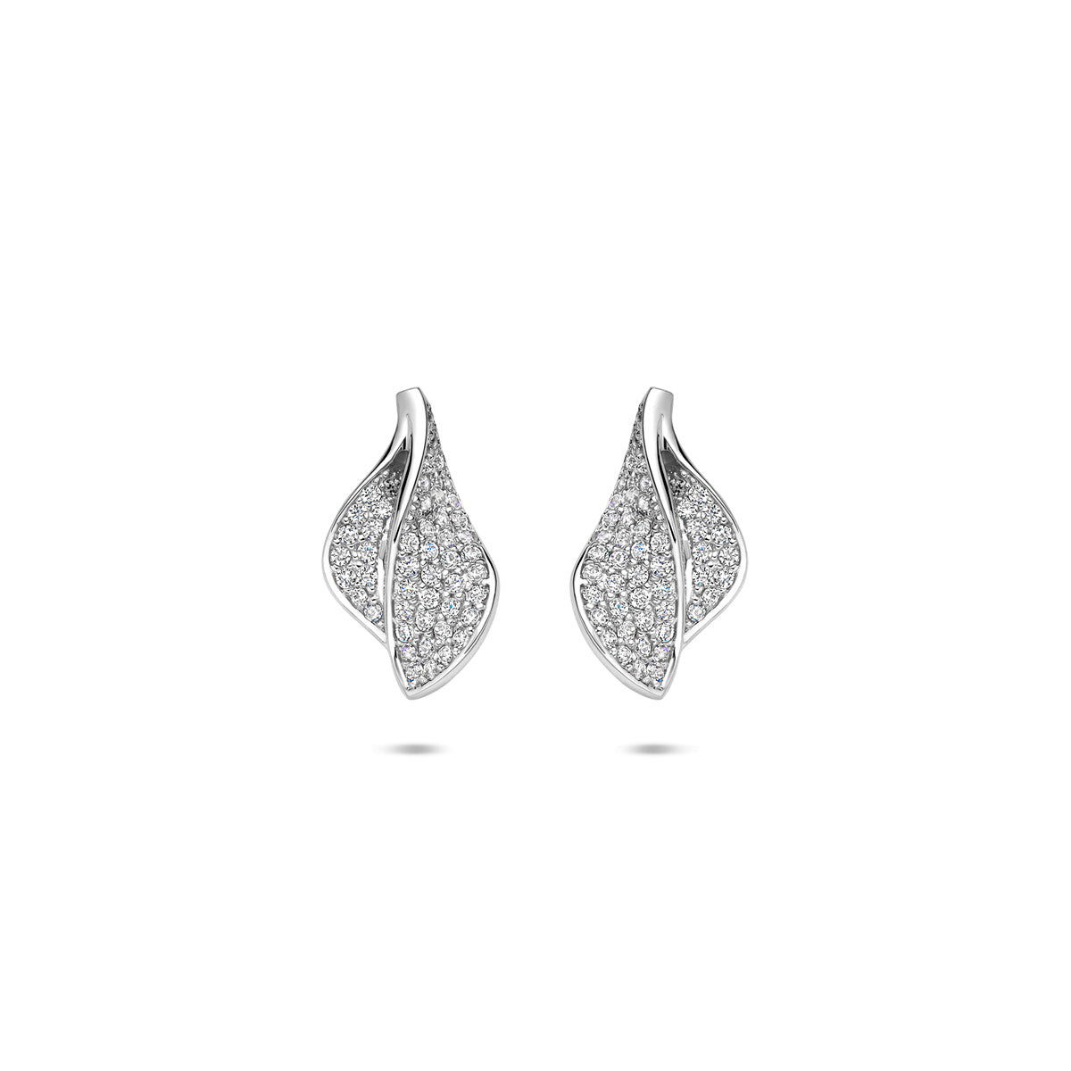 vDam Oorknoppen Zirkonia 14 Mm Zilver Gerhodineerd 1341315