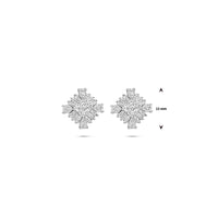 vDam Oorknoppen Zirkonia 15 Mm Zilver Gerhodineerd 1339247