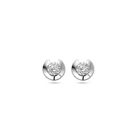 vDam Oorknoppen Zirkonia 55 Mm Zilver Gerhodineerd 1339095