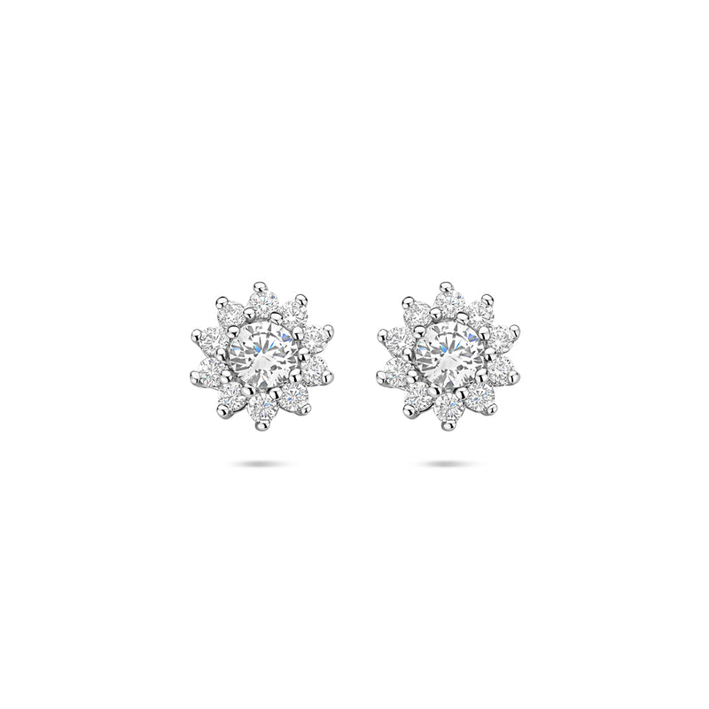 vDam Oorknoppen Zirkonia 8 Mm Zilver Gerhodineerd 1340828