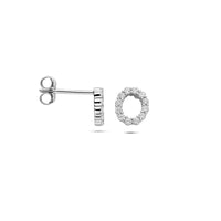 vDam Oorknoppen Zirkonia 8 Mm Zilver Gerhodineerd 1341351