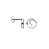 vDam Oorknoppen Zirkonia 9,5 Mm Zilver Gerhodineerd 1341830