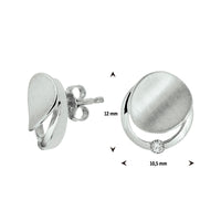 vDam Oorknoppen Zirkonia Poli/mat Zilver Gerhodineerd 1329921