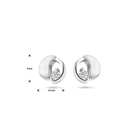 vDam Oorknoppen Zirkonia Poli/mat Zilver Gerhodineerd 1337866