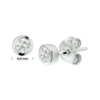 vDam Oorknoppen Zirkonia Zilver Gerhodineerd 1326349