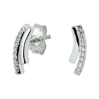 vDam Oorknoppen Zirkonia Zilver Gerhodineerd 1329283