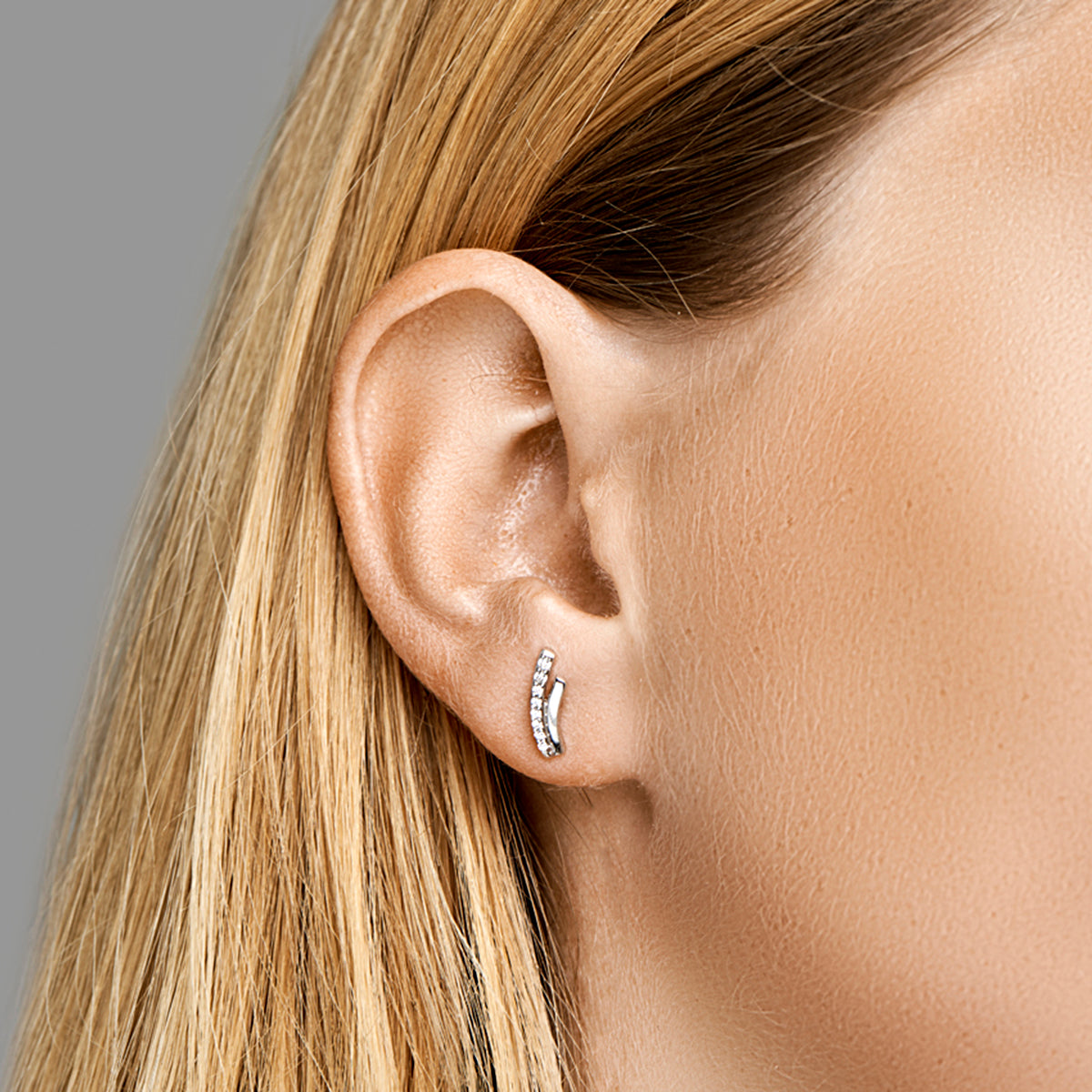 vDam Oorknoppen Zirkonia Zilver Gerhodineerd 1329283