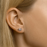 vDam Oorknoppen Zirkonia Zilver Gerhodineerd 1332890