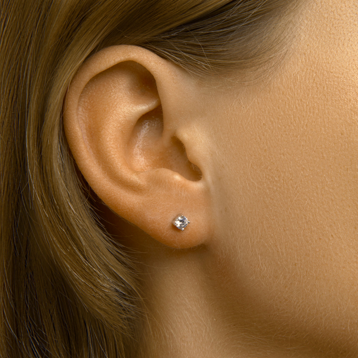 vDam Oorknoppen Zirkonia Zilver Gerhodineerd 1333391