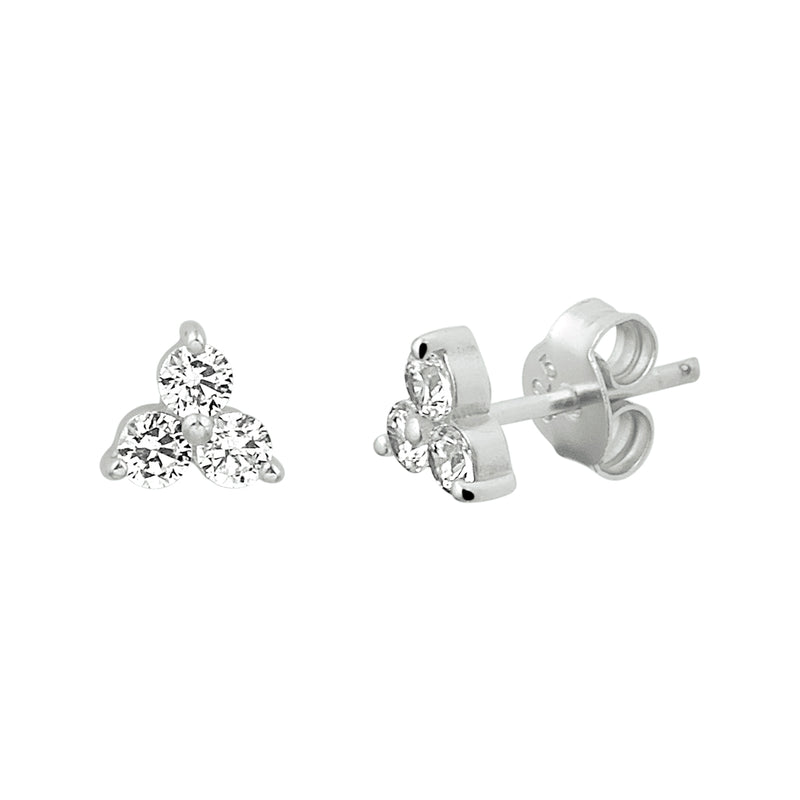 vDam Oorknoppen Zirkonia Zilver Gerhodineerd 1333473