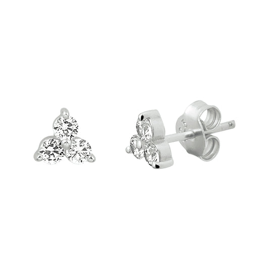 vDam Oorknoppen Zirkonia Zilver Gerhodineerd 1333473