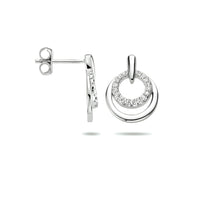 vDam Oorknoppen Zirkonia Zilver Gerhodineerd 1333801