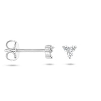 vDam Oorknoppen Zirkonia Zilver Gerhodineerd 1335193