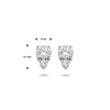 vDam Oorknoppen Zirkonia Zilver Gerhodineerd 1335380