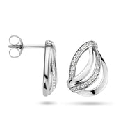 vDam Oorknoppen Zirkonia Zilver Gerhodineerd 1335412