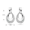 vDam Oorknoppen Zirkonia Zilver Gerhodineerd 1335700