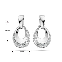 vDam Oorknoppen Zirkonia Zilver Gerhodineerd 1335700