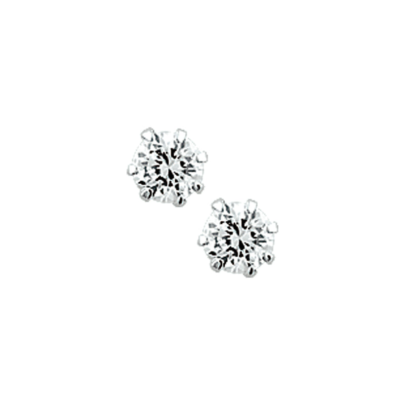 vDam Oorknoppen Zirkonia Zilver Wit 1000793