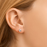 vDam Oorknoppen Zirkonia Zilver Wit 1000799